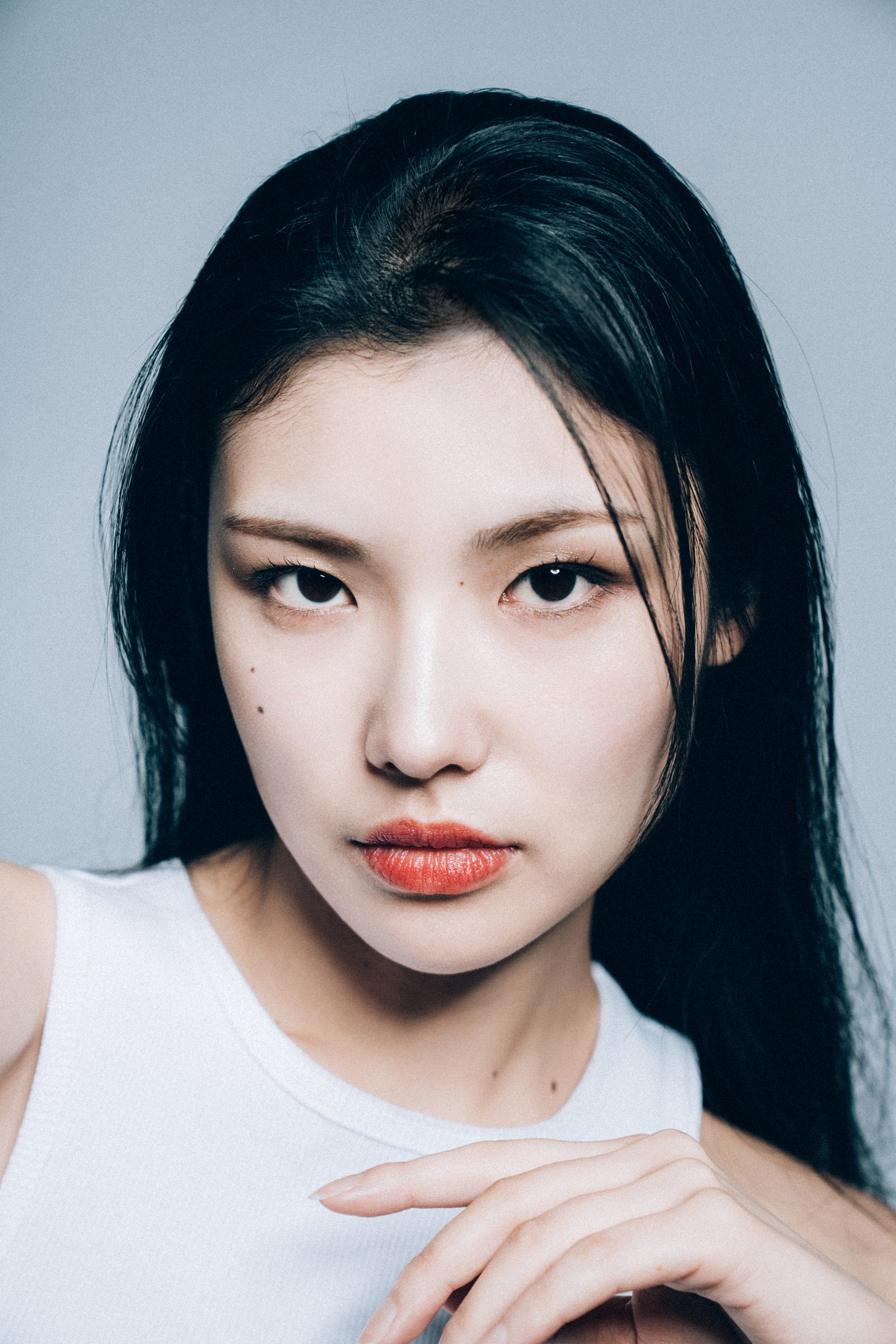 Editorial close-up portrait of model Kana by Eddie Huynh
