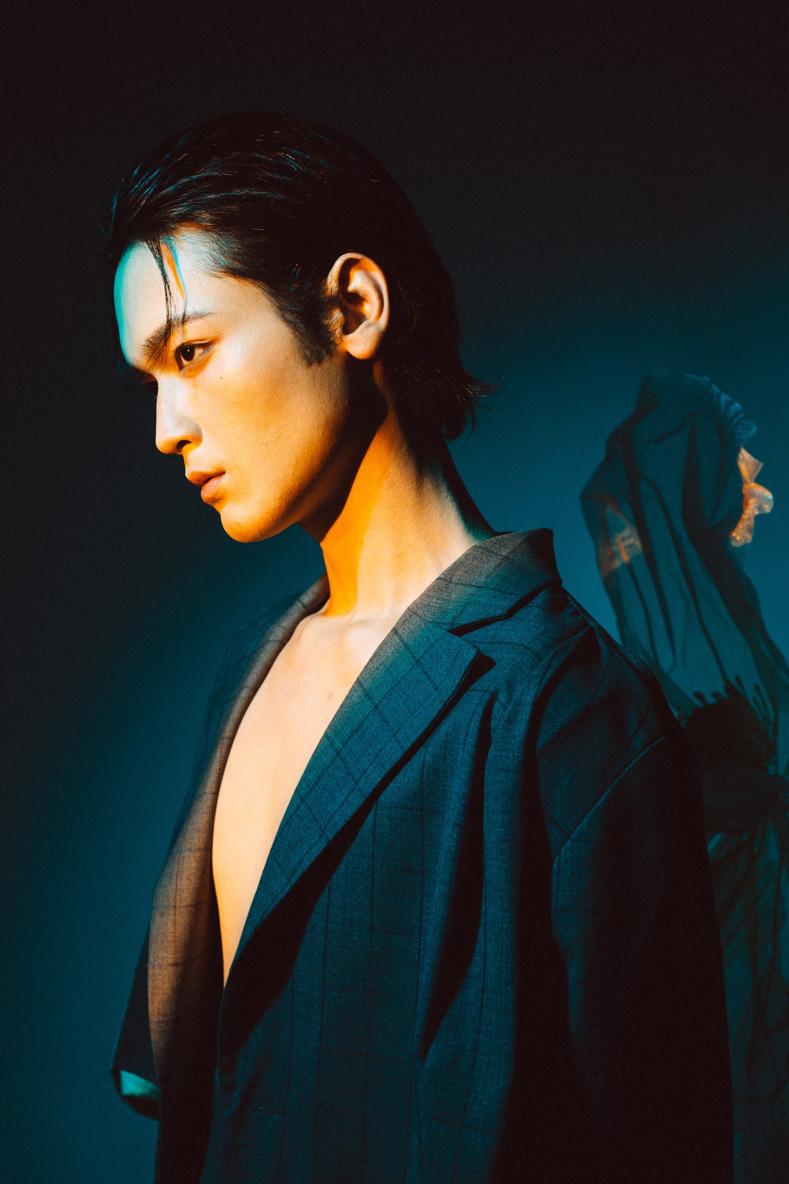Cinematic tailored fashion portrait of model Onie by Eddie Huynh