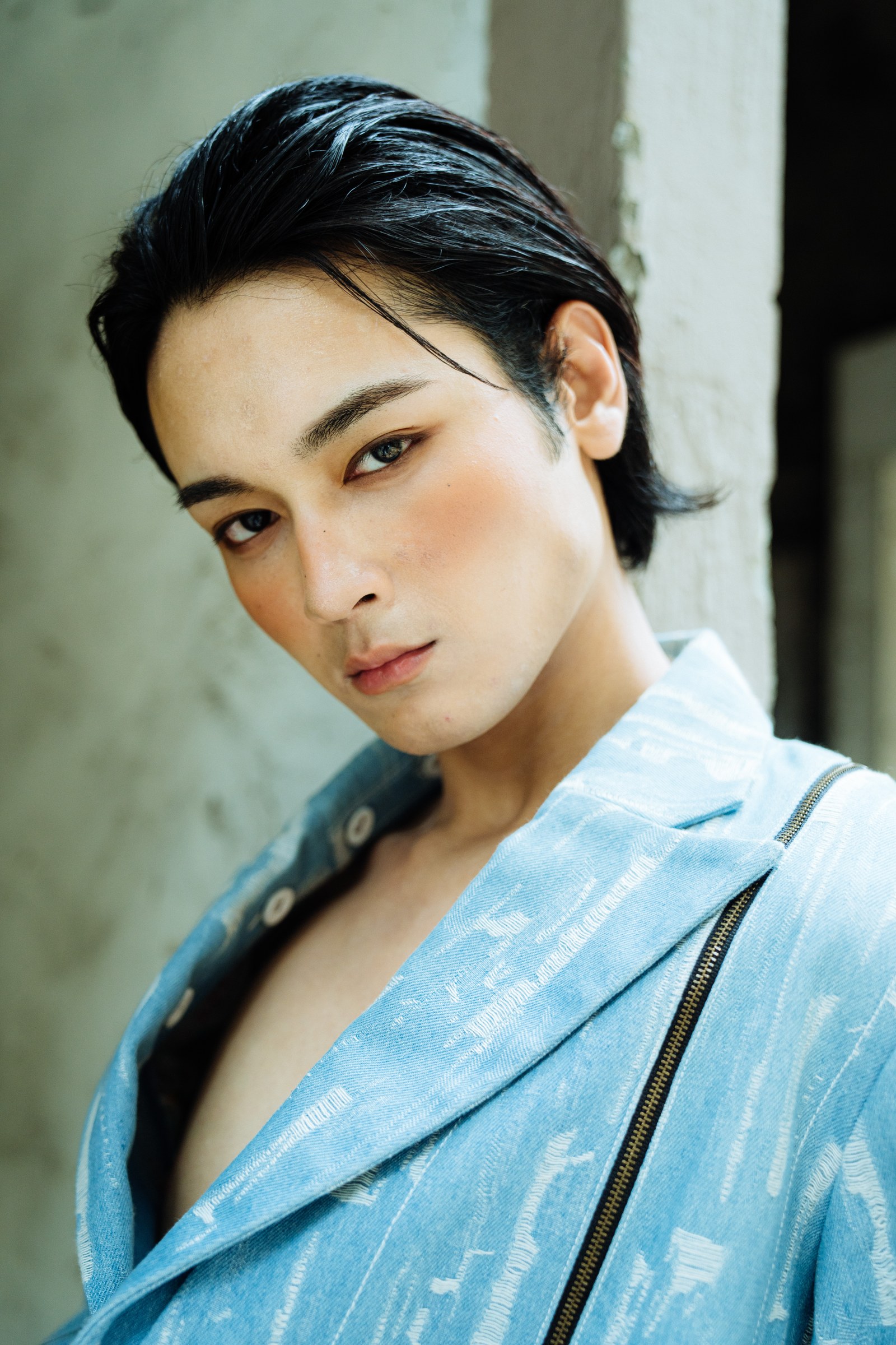 Editorial fashion close-up of model Onie by Eddie Huynh